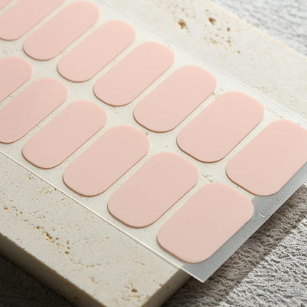 Nail Polish Strips, 32PCS Salon Quality Wraps, Long Lasting Gel Nail Stickers for Women Easy Apply& Remove (Sweet Pink)