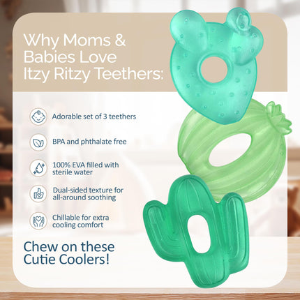 Water-Filled Teethers for Teething, Set of 3 Green Cactus - photo 3