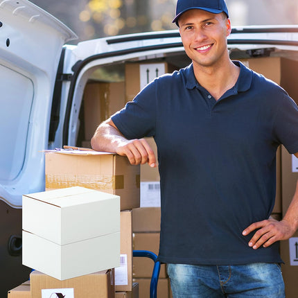 40-Pack-Small-Shipping-Boxes-8x8x4, Corrugated-Cardboard-Boxes-for-Packaging-Small-Business, White-Boxes-Mailers