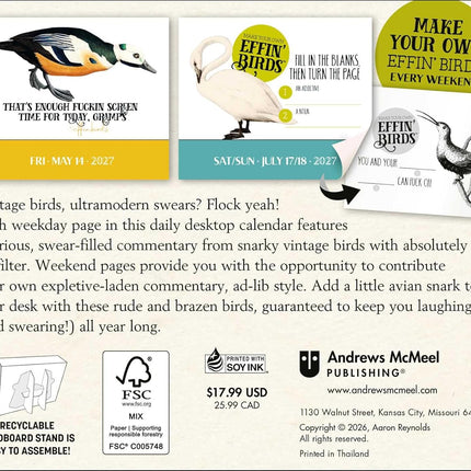 Effin' Birds 2027 Day-to-Day Calendar