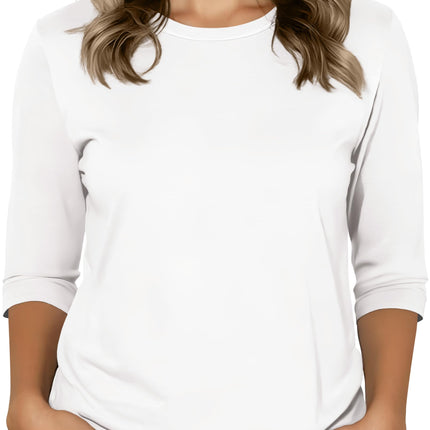 3/4 Sleeve Tops for Women Graphic Crew Neck Fall Blouses Spring T Shirts