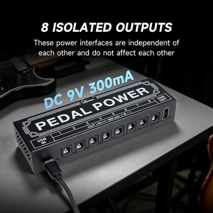 Stormee SP-1 Guitar Power Supply 8 Isolated DC Output for 9V 300mA Effect Pedal