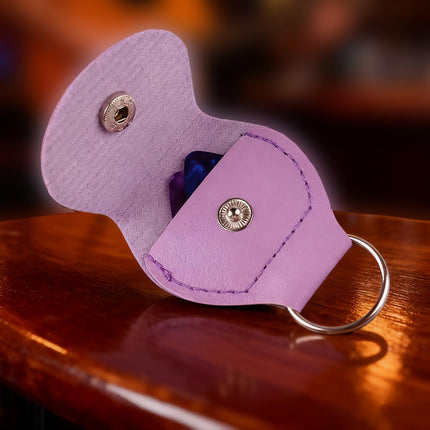 6PCS Guitar Pick Holder Keychain and 12PCS Guitar Picks Set