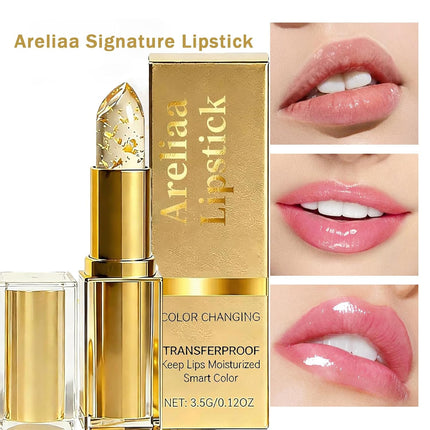 Areliaa Lipstick,Areliaa Signature Lipstick,areliaa skin-adaptive lip stick,Transferproof Color Changing Clear lip stick for Women,Long Lasting 24 Hours Moisturizing (1PCS)
