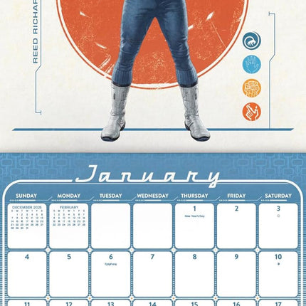 2026 Fantastic Four Wall Calendar