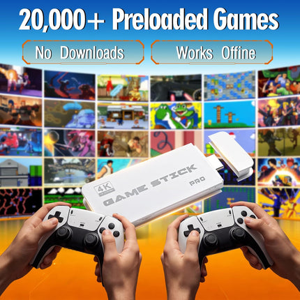 Retro Gaming Console 2026 Upgrade with 20000 Games, 4K HDMI Output 64GB Storage, Plug and Play Video Games for TV, Ideal Gift for Kids and Adults
