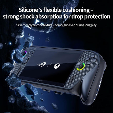 Protective Case with Kickstand for ASUS ROG Xbox Ally X 2025 - Shockproof TPU Cover with Stand, Non - Slip & Anti- Collision Handheld Game Console Accessories (Black)