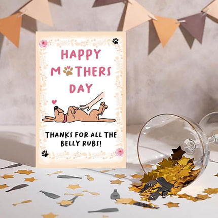 Mother's Day Card for Dog Mom, Funny Mother's Day Card Gift from Dog Puppy, Happy Mothers Day Thank You Gift for Dogs Mom Mother Women