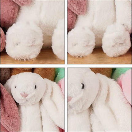 Personalized Easter Bunny Rabbit, Custom Name Monogrammed Embroidered Bunny, Fluffy Rabbit with Long Ears,Plush Bunny Toy, Gift for Baby Kids(11.8inches)