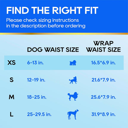 HONEY CARE All-Absorb A27 Male Dog Wrap, 50 Count, Extra Small