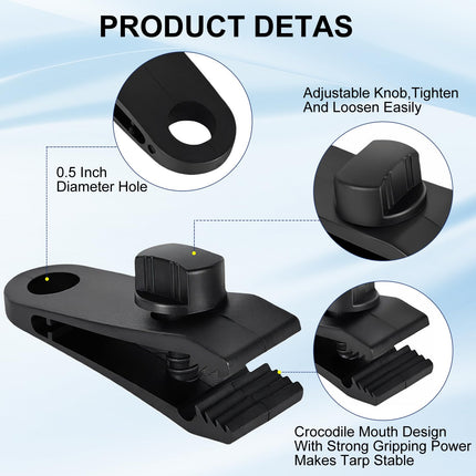 45pcs, Tarp Clips, Tarp Clips Heavy Duty, Tie Downs, Heavy Duty Lock Grip, Fasteners, Tent Clips Accessories,Clamps, Bungee Cords with Clips,Suitable for Camping Tents and Swimming Pool Covers