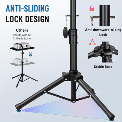 Projector Stand Tripod Adjustable - Stable for Tablets Phones Book Height 26" to 51.5" Multifunctional - photo 4