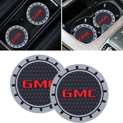 Car Cup Coaster, 2PCS Universal Non-Slip Cup Holders, Compatible with GMC Series Car Cup Holder Coasters，Car Drink Coaster Holder Accessory, Black