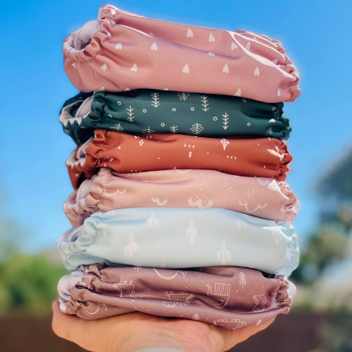 3.0 Pocket Cloth Diapers for Babies with AWJ Lining, 6 Pack with Inserts - Simply Neutrals - photo 3