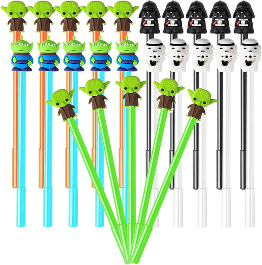 25-Piece Star-Themed Black Gel Pen Party Favor Set