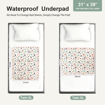 1 Pack Baby & Kids Waterproof Pee Pad 31x39 Dino Bed Wetting Pad