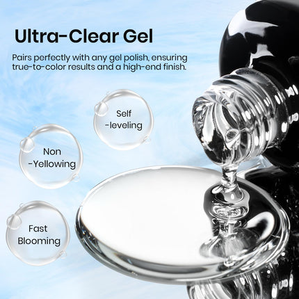 Gel blooming 15 ml esmalte en gel UV transparente para nail art de uñas tortuga