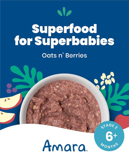 Organic Stage 2 Baby Cereal, Oats and Berries, 10 Pouches - photo 3