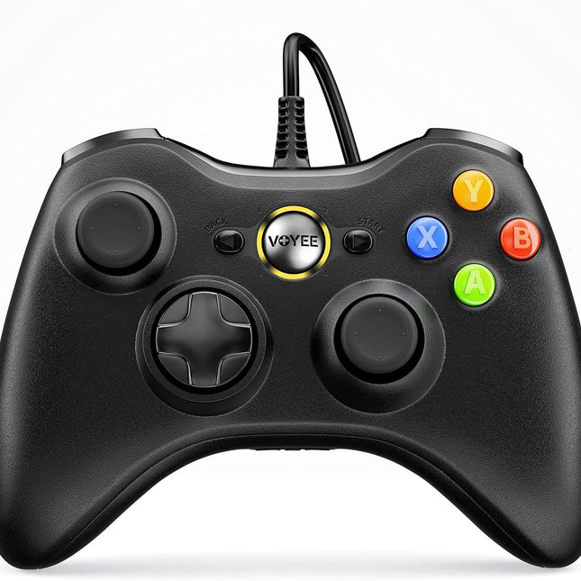 PC Controller, Wired Controller Compatible with Microsoft Xbox 360 & Slim/PC Windows 10/8/7, with Upgraded Joystick