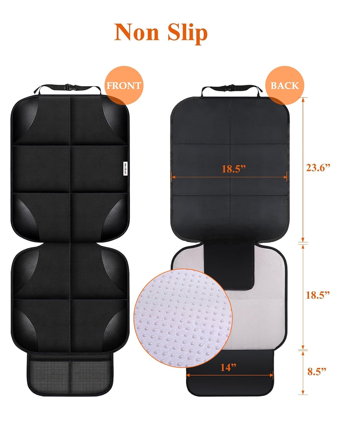 Car Seat Protector for Child Car Seat - Black 1pc - photo 4