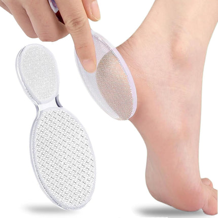 Glass Foot File Callus Remover, 8-Shaped Pedicure Tool with Rough & Smooth Sides, Heel Scrubber Dead Skin Scraper Pumice Stone, Professional Foot Care for Women & Men