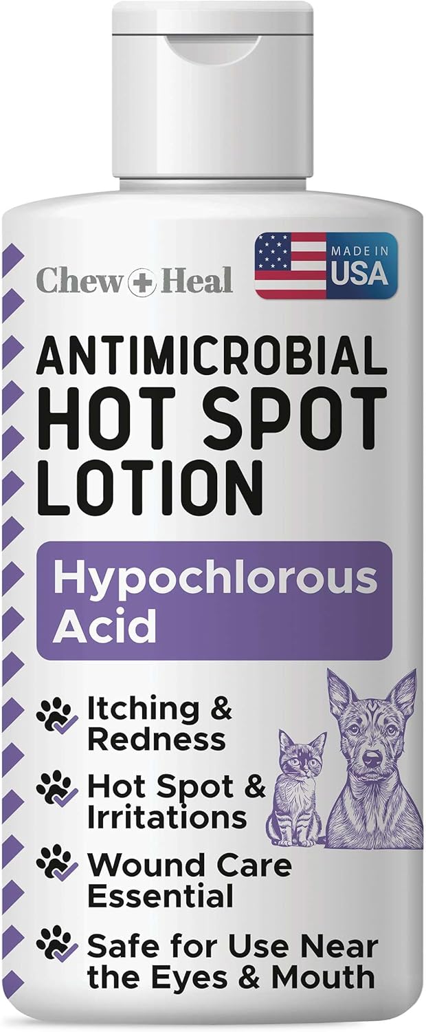 Hypochlorous Acid Lotion for Dogs – 2oz Dog Wound Spray for Cuts, Burns, Sores, Abrasions, and More – Non Toxic and