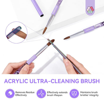 Kolinsky Acrylic Nail Brush Set: Size 6,10,14 Professional Nail - photo 3