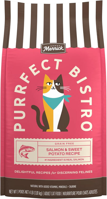 Grain Free Salmon & Sweet Potato Dry Cat Food for Adult Cats, 4 lb Bag - photo 4