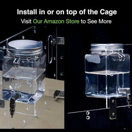GuineaLoft™ Clear View Water Bottle - for Guinea Pigs & Birds, the Ultimate Solution by Seasoned Owners Who Tried Everything Out There