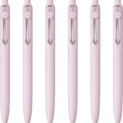 uniball Zento Retractable Liquid Gel Pens, Medium Point (0.7mm), Lavender Barrel, Black Ink. 6 Pens
