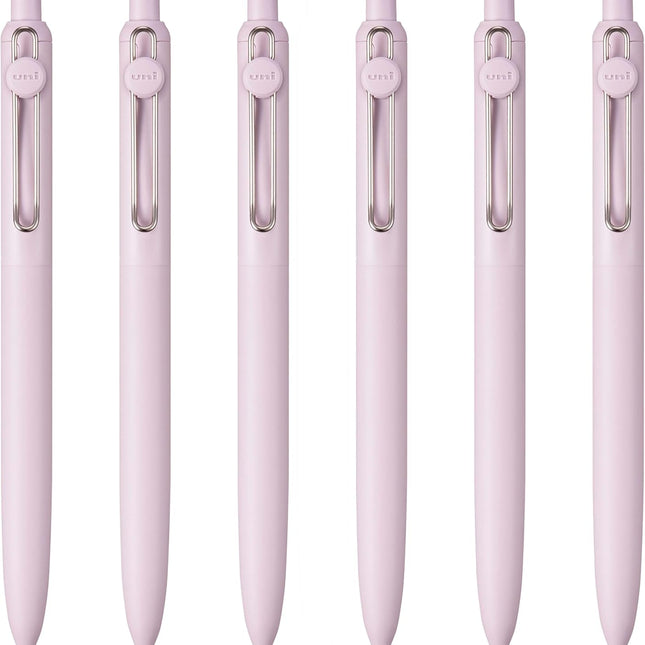 Retractable Liquid Gel Pens, Medium Point (0.7mm), Lavender Barrel, Black Ink. 6 Pens