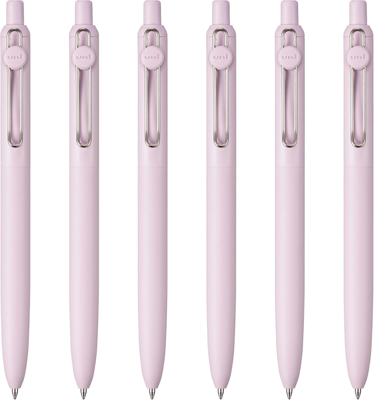 Retractable Liquid Gel Pens, Medium Point (0.7mm), Lavender Barrel, Black Ink. 6 Pens