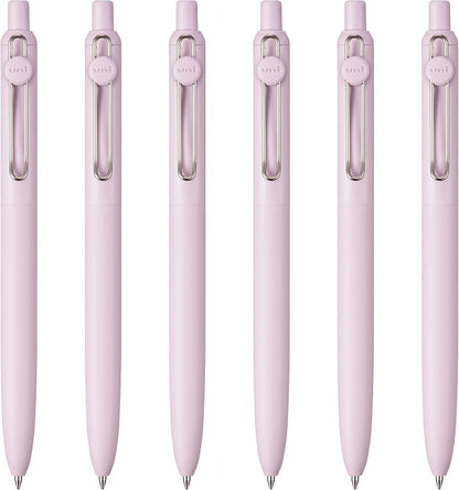 Retractable Liquid Gel Pens, Medium Point (0.7mm), Lavender Barrel, Black Ink. 6 Pens