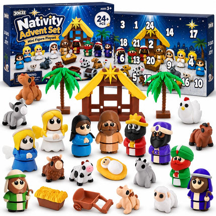 2026 Christmas Advent Calendar with Mini 3D Printed Animals Toys