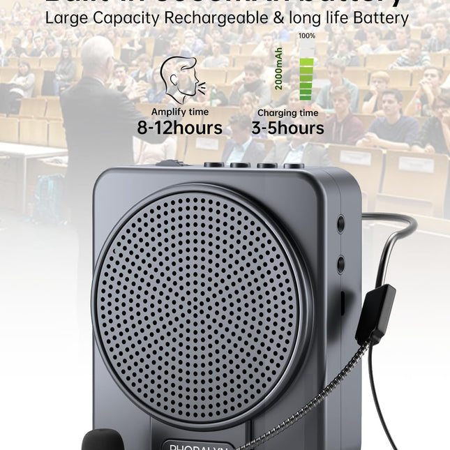 Wireless Voice Amplifier for Teachers, Original Voice Speaker with Wire and