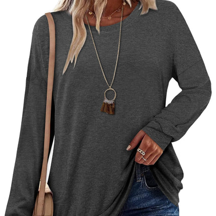 Long Sleeve Shirts Women Tunic Top fall Outfit Ladies Blouse