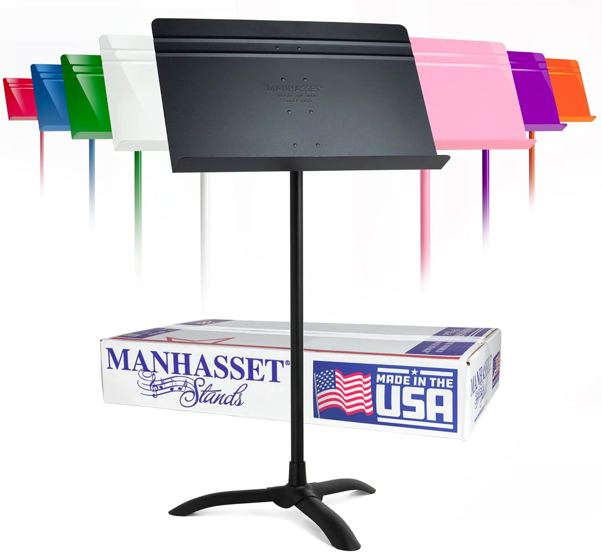 Music Stand for Sheet Music - Long Lasting, Durable Stand - Adjustable Height - 26" to 48" - Made in the USA