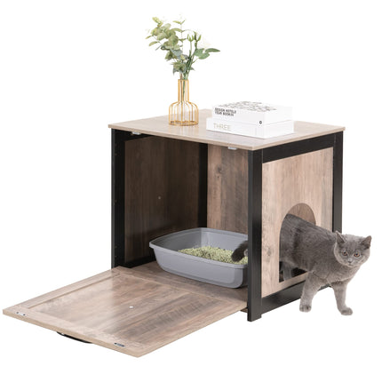 Cat Litter Box Enclosure, Hidden Litter Box Furniture, 23.6 Inches