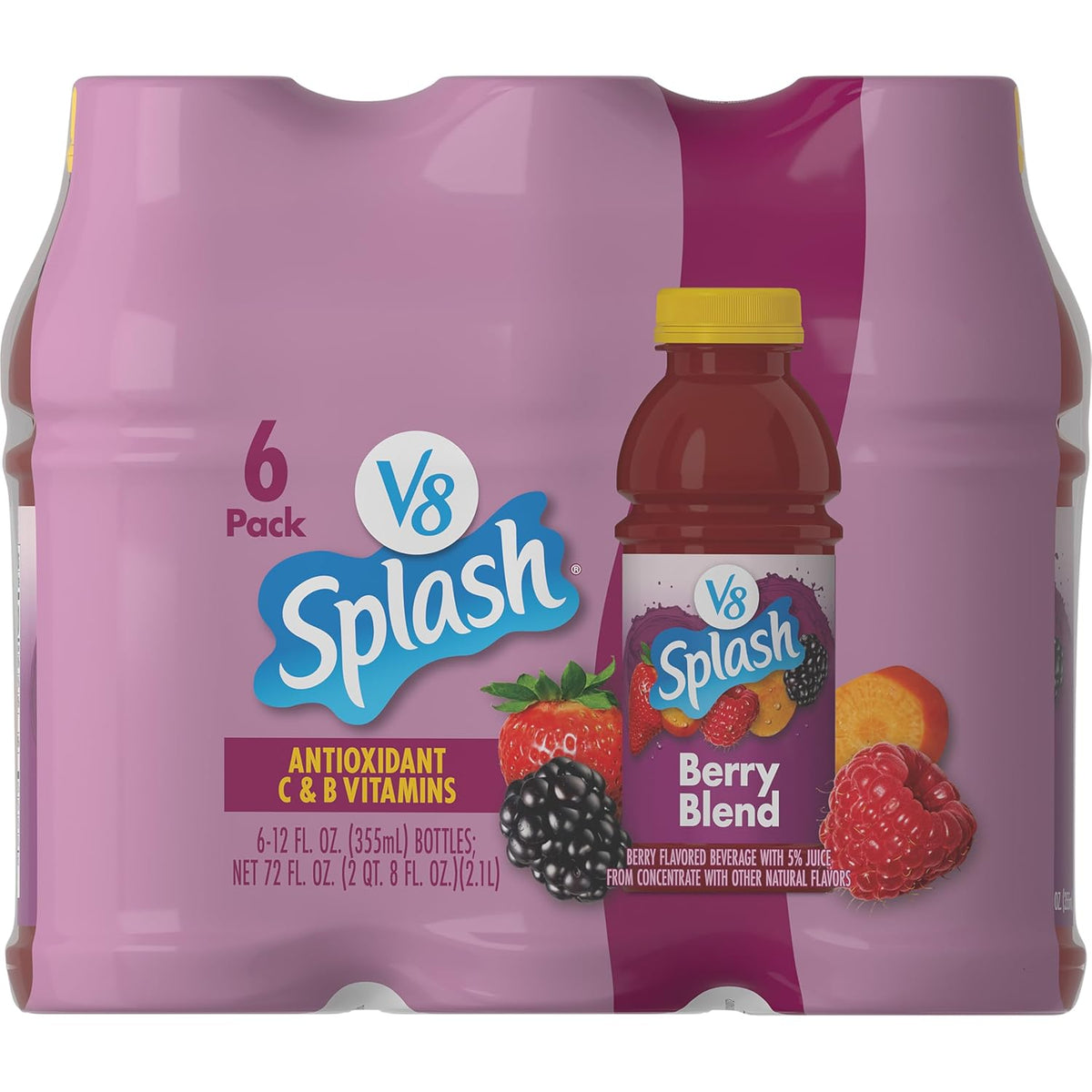 Berry Blend Flavored Beverage, 12 fl oz Bottle (6 Pack)
