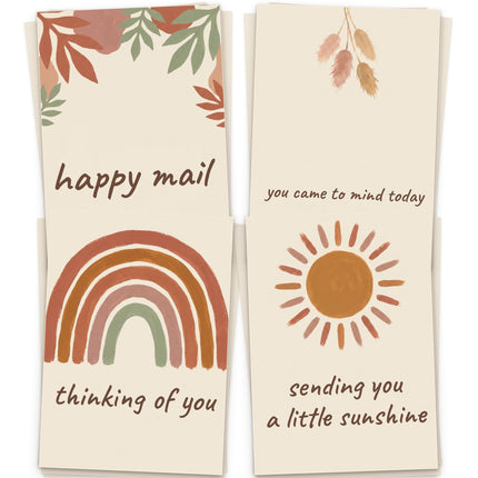 Thinking of You Cards with Envelopes - 24 Thinking of You Greeting Cards with Unique Designs and Inspiring Words - Encouragement Cards to Send to a Close Friend, Relative or Loved One (24)