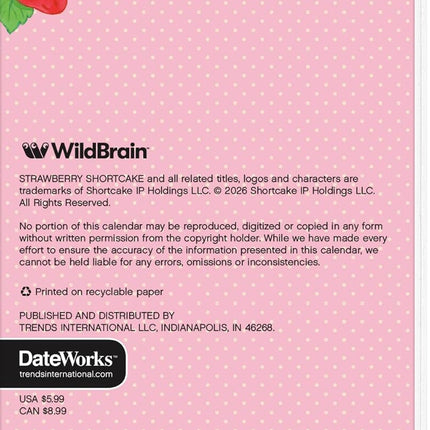 2027-2028 Strawberry Shortcake Pocket Planner