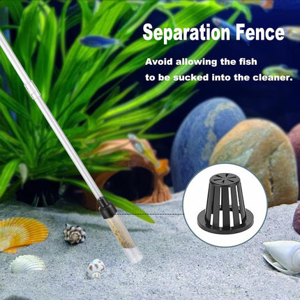 Carefree Fish Aquarium Small Gravel Cleaner 6Ft Hose Fish Tank Water Changer Sand Vacuum Silicone Airbag Adjustable Length ABS(for 3~8Gal Tank) 2026 New Upgrade Version
