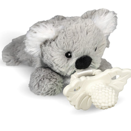 Sloth RaZbuddy w/RaZberry Teething Relief Pacifier – Soothes Sore Gums w/Nature-Inspired Texture, 100% BPA-Free Silicone Teether, Detachable Stuffed Animal – 3 Months+ Teether, Tan