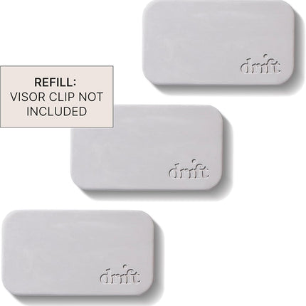 Drift Car Air Freshener - The Original Stone Air Freshener - Car Odor Eliminator - Long Lasting Scent - Metal Clip - Essential Oils - Clean Ingredients - Amber Scent 3 Pack Refill - NO CLIP INCLUDED