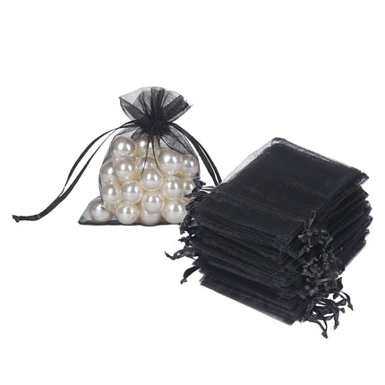 100pcs Organza Jewelry Bags 3x4 in Small Mesh Bags Drawstring