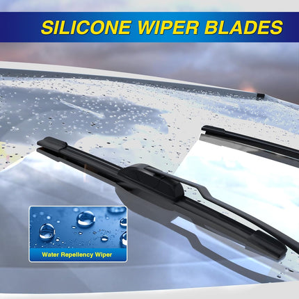 5 PLUS® Windshield Wiper Blades Replacement for 2017-2007 Jeep Wrangler Windshield Wipers (Pack of 3), Automotive Replacement Windshield Wiper Blades For My Car Water Repellent-15"/15"/12"
