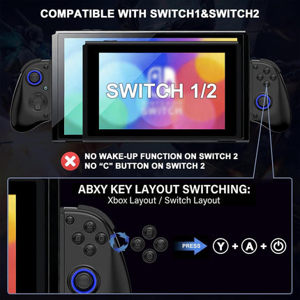 Megadream Mobile Gaming Controller for iPhone/Android/PC - iPad/Tablet (Up to 11in) - Cloud Game - NS-Switch|Swith 2 - Turn Your Phone into a Gaming Console - PS5/Xbox Remote Play Streaming, Call of Duty, Roblox, Turbo, Black