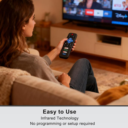 Luyeper Replacement Remote Control for Roku TV, Compatible with TCL Roku, Hisense Roku, Onn Roku Smart TVs (Not for Roku Stick, Box or Player)