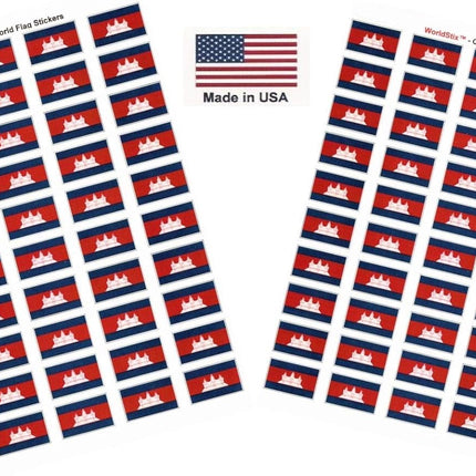 100 Japan Flag Stickers, Two Sheets of 50, 1.5" x 1" Made in America Self Adhesive Country Flag Scrapbook Stickers, Two Sheets of 50, 100 Sticker Decal Flags