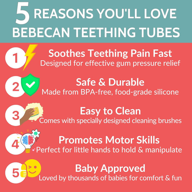 Teething Sticks for Babies 36+ Months – Super Soft Silicone Teething Aids, Infant Oral Soothing Relief - photo 2